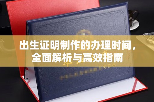 辉南出生证明制作的办理时间，全面解析与高效指南